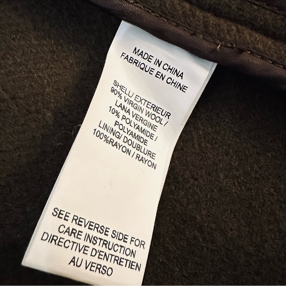 THEORY double breasted wool coat / army green / medium - Picture 8 of 9